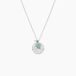 Collier Aroha Argent Blanc Amazonite Perle De Culture