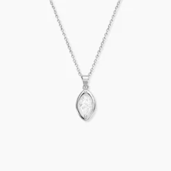 Collier Arone Argent Blanc Oxyde De Zirconium