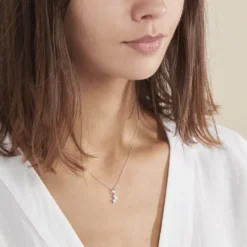 Collier Astra Argent Blanc Oxyde De Zirconium