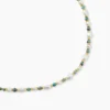 Collier Athena Acier Jaune Turquoise