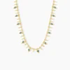 Collier Athena Acier Jaune Turquoise