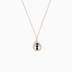 Collier Aurora Or Jaune Saphir Et Diamant