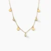 Collier Aurore Acier Doré Cristal