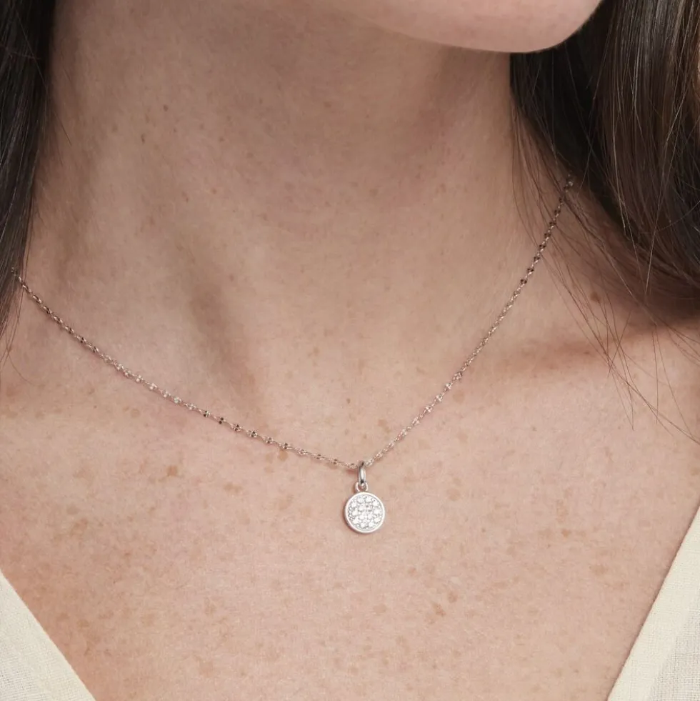 Collier Austen Argent Blanc Oxyde De Zirconium