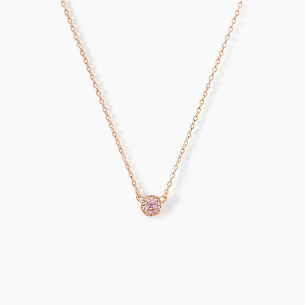 Collier Auxana Argent Rose Oxyde De Zirconium