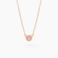 Collier Auxana Argent Rose Oxyde De Zirconium