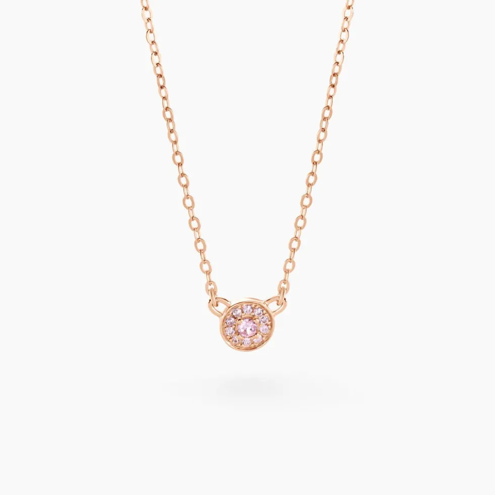 Collier Auxana Argent Rose Oxyde De Zirconium
