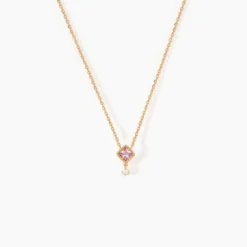 Collier Azel Plaqué Or Jaune Oxyde De Zirconium