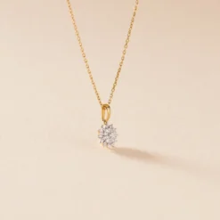 Collier Barbra Or Jaune Diamant