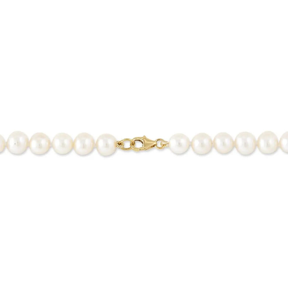 Collier Baroque Or Jaune Perle De Culture