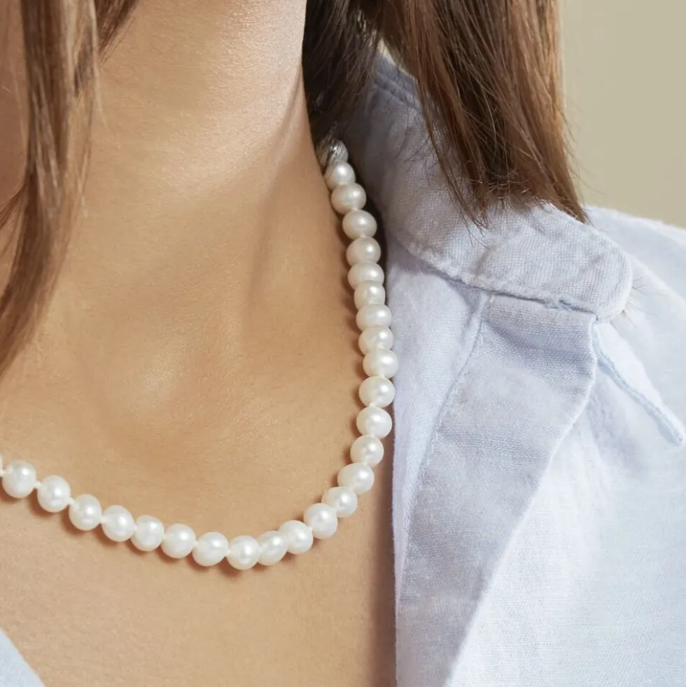 Collier Baroque Or Jaune Perle De Culture