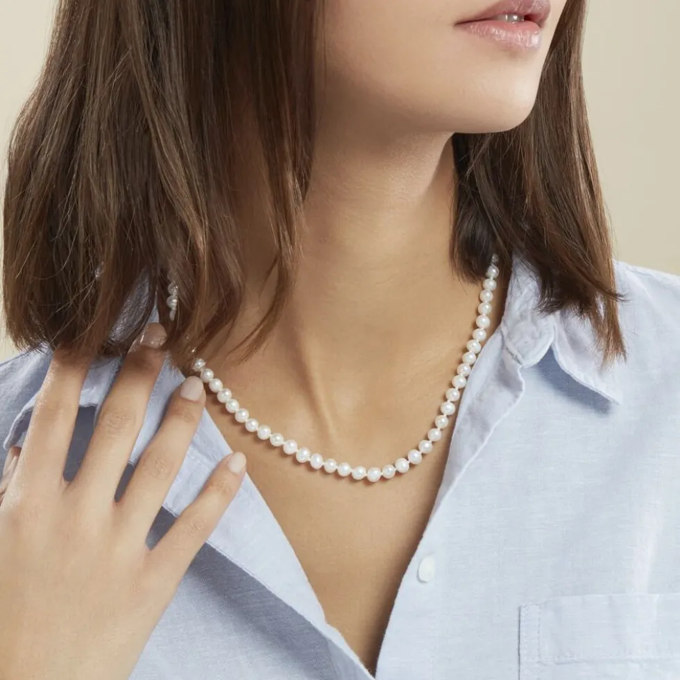 Collier Baroque Or Jaune Perle De Culture