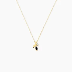 Collier Bendt Or Jaune Saphir Diamant