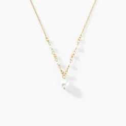Collier Bindy Or Jaune Perle De Culture