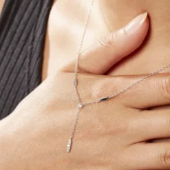 Collier Bormana Argent Blanc Oxyde De Zirconium