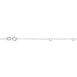 Collier Boucla Or Blanc Saphir Et Diamant