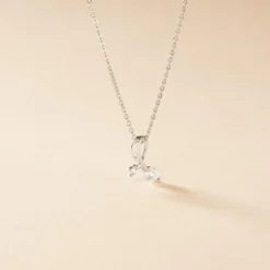 Collier Briaga Argent Blanc Oxyde De Zirconium