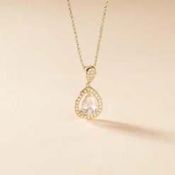 Collier Brigita Plaqué Or Jaune Oxyde De Zirconium