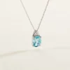 Collier Britney Or Blanc Topaze Et Oxyde De Zirconium
