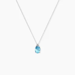 Collier Britney Or Blanc Topaze Et Oxyde De Zirconium