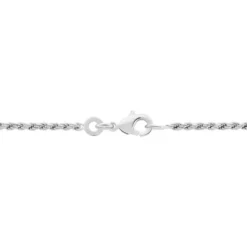 Collier Cacilda Maille Corde Argent Blanc