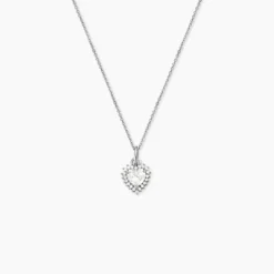 Collier Calvi Argent Blanc Oxyde De Zirconium