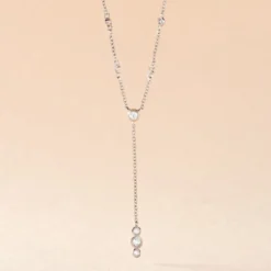 Collier Capella Argent Blanc Oxyde De Zirconium