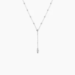 Collier Capella Argent Blanc Oxyde De Zirconium