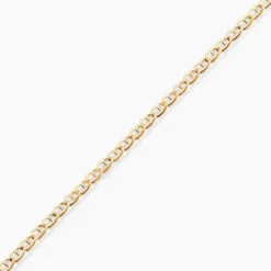 Collier Capucin Or Jaune Maille Marine Plate
