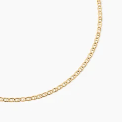 Collier Capucin Or Jaune Maille Marine Plate