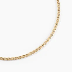 Collier Capucin Or Jaune Maille Marine Plate