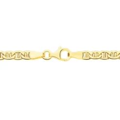Collier Capucin Or Jaune Maille Marine Plate