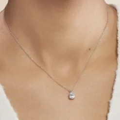 Collier Carolyn Argent Blanc Oxyde De Zirconium