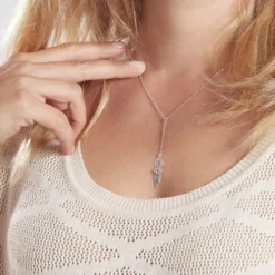 Collier Catchy Argent Blanc