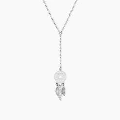 Collier Catchy Argent Blanc