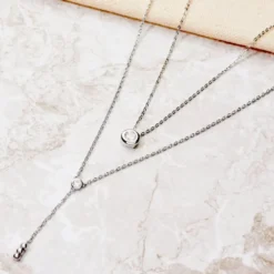 Collier Cate Argent Blanc Oxyde De Zirconium
