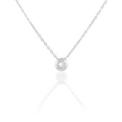 Collier Cate Argent Blanc Oxyde De Zirconium