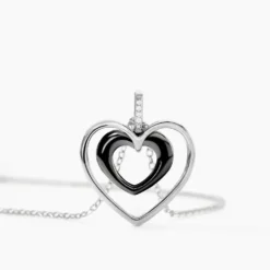 Collier Ceramik Design Argent Blanc Céramique Et Oxyde De Zirconium