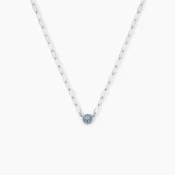 Collier Cesarie Argent Blanc Oxyde De Zirconium