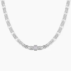 Collier Chanelle Argent Blanc Oxyde De Zirconium