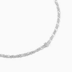 Collier Chanelle Argent Blanc Oxyde De Zirconium