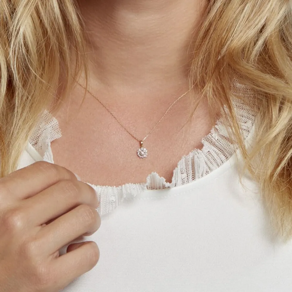 Collier Charletta Or Jaune Diamant