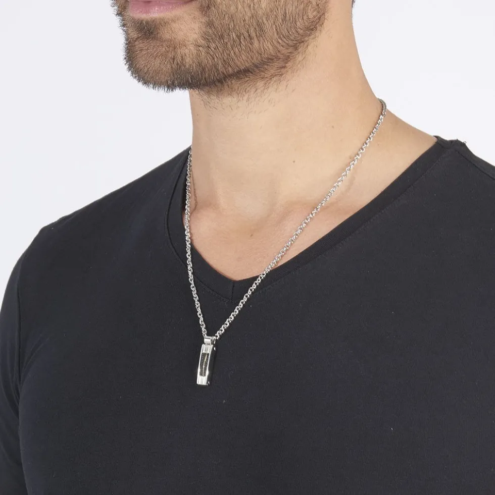 Collier Charlie-rose Acier Blanc