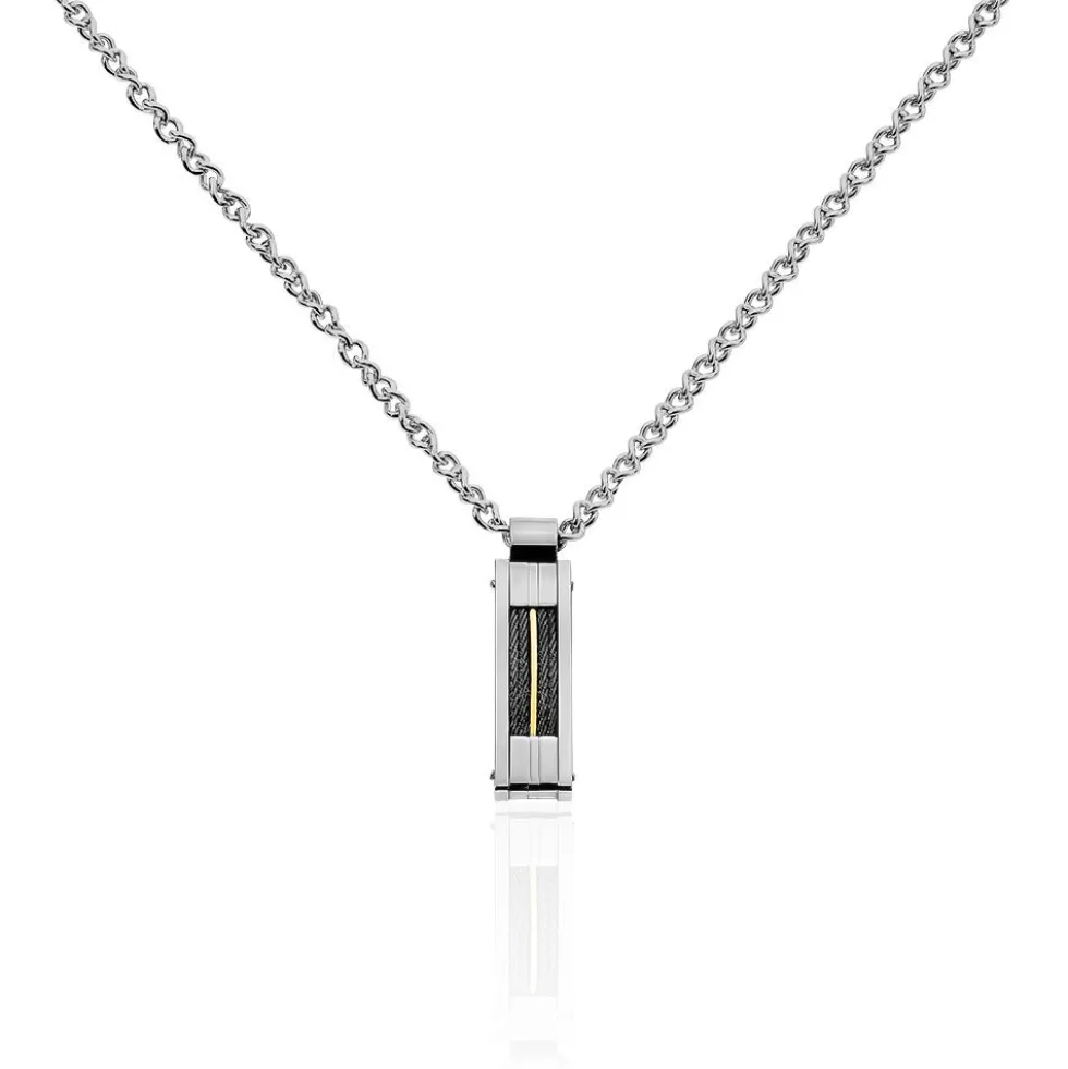 Collier Charlie-rose Acier Blanc