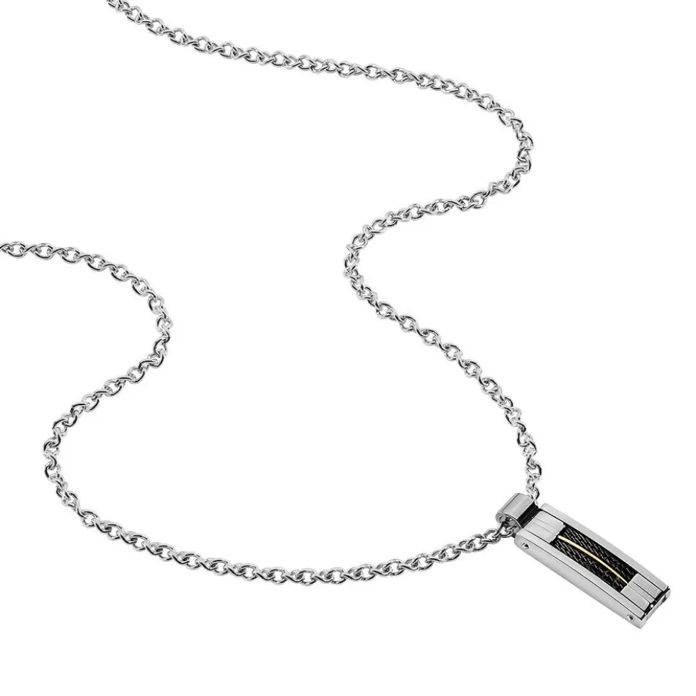 Collier Charlie-rose Acier Blanc