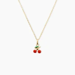 Collier Cherry Cerise Or Jaune