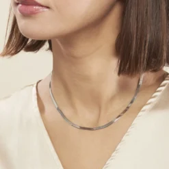 Collier Clemance Argent Blanc