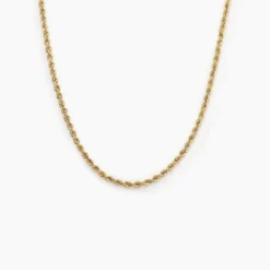 Collier Cordelia Maille Corde Or Jaune