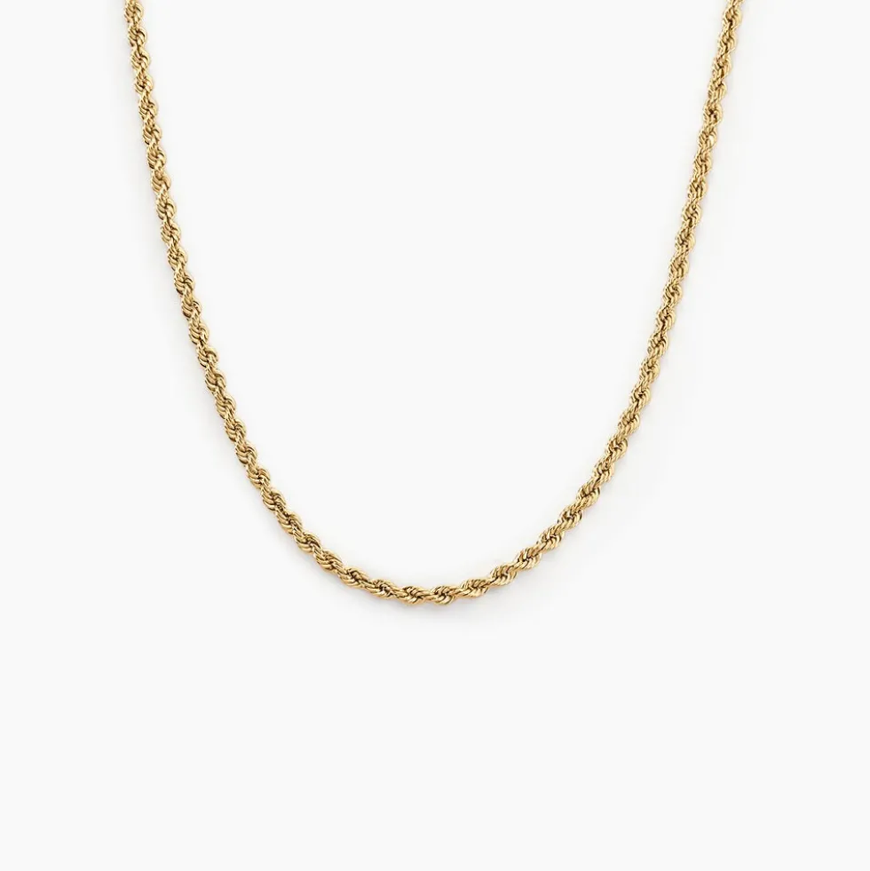 Collier Cordelia Maille Corde Or Jaune