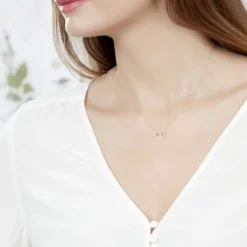Collier Cœur Or Jaune Diamant